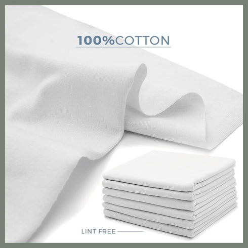 VALENGO New Lint Free Rags 100% Cotton Cloth, Soft Tshirt Rags, Lint Free Cloth for Staining Wood, Cast Iron, Rags for Cleaning, Dusting, Polishin...