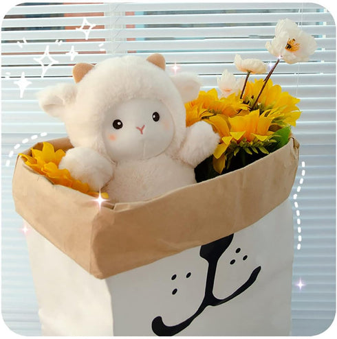 Little Sheep Plushie Lamb Stuffed Animal Plush Toy Birthday Gift for Kids 10inch (White)...