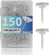 150 PCS Clear Push Pins Tacks Count in Reusable Box for Bulletin Boards and Wall Displays Heavy Duty Plastic Head...