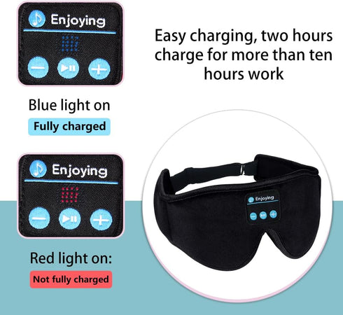 Bluetooth Sleep Mask Wireless Headphones 3D Bluetooth Eye Mask for Side Sleepers SYPVRY Blackout Eye Mask with Headphones Speaker for Airplane,Tra...