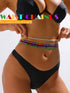 Twinklede Elastic Beads Belly Waist Chain Colorful Beaded Body Chains Set Festival Rave Summer Bikini Body Jewelry for Women and Girl...