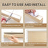 2 Pack Temporary Blinds for Window, Self Adhesive Pleated Blinds Cordless No Drill Fabric Blinds Room Darkening Shades Blackout Shades for Bathroo...