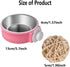 Rabbit Bowls Set, Big Pet Bunny Food Bowls Small Animals Cage Bowl and Stainless Steel Hanging Water Food Feeder Bowls for Big Bunny Food Dish...