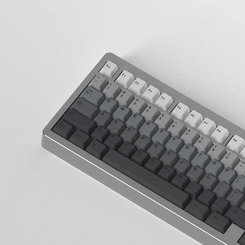 PBT Grey Gradient Keycaps, Keycaps 75 Percent, 125 Keys Cherry Profile Heat Sublimation Custom Keycap Set for Mx Cherry Mechanical Keyboard 61/64/...