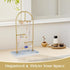 3 Tier Jewelry Rack Display Tower,Desktop Jewelry Display Stand,Jewelry Organizer for Necklaces, Earrings, Bracelets, Rings Holder?Gold Frame Whit...