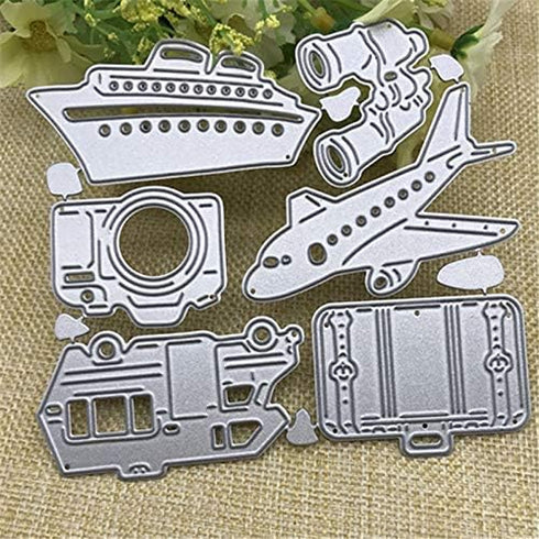 Aircraft Camera Bag Travel Kit Plane Car Cutting Dies,DIY Scrapbooking Artist Metal Cutting Dies Stencils Scrapbooking Decorative Embossing Folder...