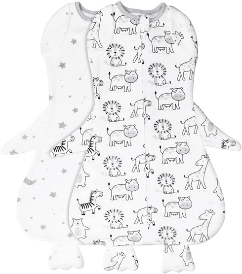 Beberoad Love Baby Swaddles, Swaddles for Newborns with 2-Way Zipper & Silent Velcro, Easy Swaddling & Breathable Suitable for Baby 3-6 Months,Sta...