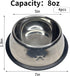 Fhiny 4Pcs Stainless Steel Dog Cat Bowl with Rubber Base Pet Food and Water Feeder Bowls Stackable Non-Slip Dish Plate for Small Medium Animals Pu...