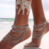 Yokawe Boho Layered Ankle Bracelets Silver Coin Anklet Chain Tassel Summer Beach Barefoot Sandals Foot Jewelry for Women and Teen Girls (2PCS)...