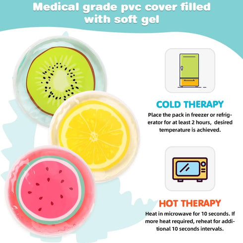Hilph Kid Ice Packs, Reusable Boo Boo Ice Packs for Kids & Toddlers & Baby Injuries, Hot Cold Compress for Body Pain Relief, Bumps & Bruises, Toot...