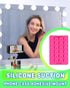 BIAJIYA Phone Sticky Grip Wallet Mount Stick on Suction Mirrors Phone Card Holder Silicone Adhesive Phone Accessory for Tiktok All Smartphones (Ro...