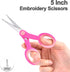 Premium Sewing Scissors Bundle, 8" Heavy Duty Fabric Scissors, 5" Detail Embroidery Scissors, 4" Small Selvedge Scissors, 5" Thread Snips, Tailori...