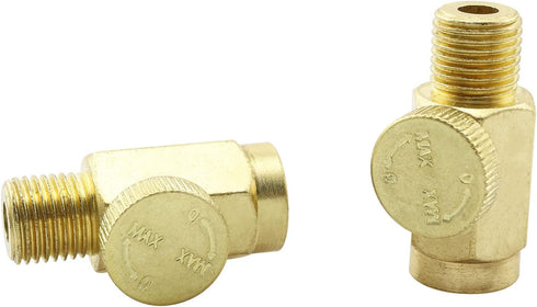 In-Line Air Flow Regulator TAODAN 2PCS 1/4" NPT Male to Female Quickun Pneumatic Brass In-Line Air Flow Regulator Valves, Air Pressure Compressor ...