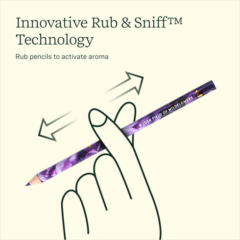 Lifelines Rub & Sniff Scented Colored Pencils, Infused with Essential Oil Blends, Color Pencil Set of 20, Travel Case Included...