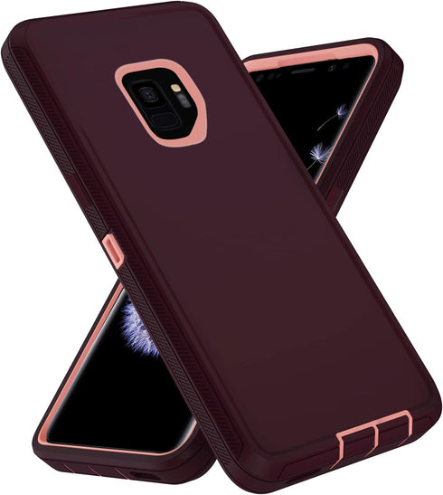 Annymall for Samsung Galaxy S9 Case with Screen Protector, Full Body Heavy Duty Shockproof Drop-proof Phone Case Rugged Triple-Layer Defender Prot...