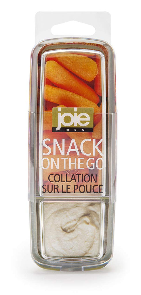 Joie Snack On The Go Divided Container, Two Compartment Storage Box Keeps Foods Separate, Leakproof and Airtight, Ideal for Veggies and Dip or Che...