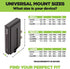 HIDEit Mounts Uni-S VESA Mount - American Company - Black Steel Adjustable Wall Mount - Cable Box Wall Mount, DVD Player Wall Mount, Streaming Dev...