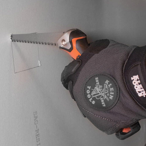 Klein Tools 31737 Folding Jab Saw / Drywall Saw, Hand Saw with Lockback at 180 and 125 Degrees and Tether Hole...