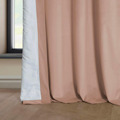 HPD Half Price Drapes Heritage Plush Velvet Curtains 108 Inches Long Room Darkening Curtains for Bedroom & Living Room 50W x 108L, (1 Panel), Peac...