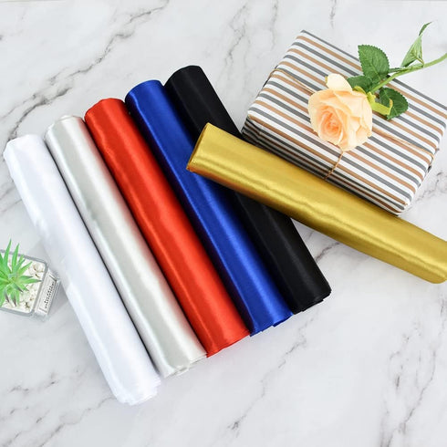 TONIFUL 12 Inch X 11yds White Satin Ribbon Extra Wide Christmas Ribbon for Outdoor Use, Ribbon Cutting Ceremony, Grand Opening Ribbon, Table Runne...
