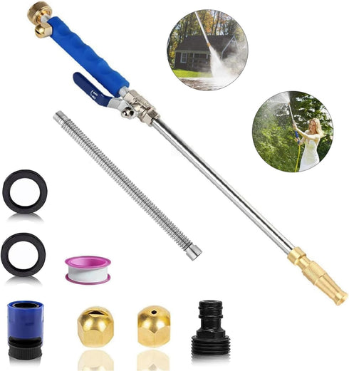 High Pressure Power Washer Wand. Includes 2 Different Nozzles And Hose Quick Connector, High Pressure Hose Nozzle For Garden Car Pet Patio Cleanin...