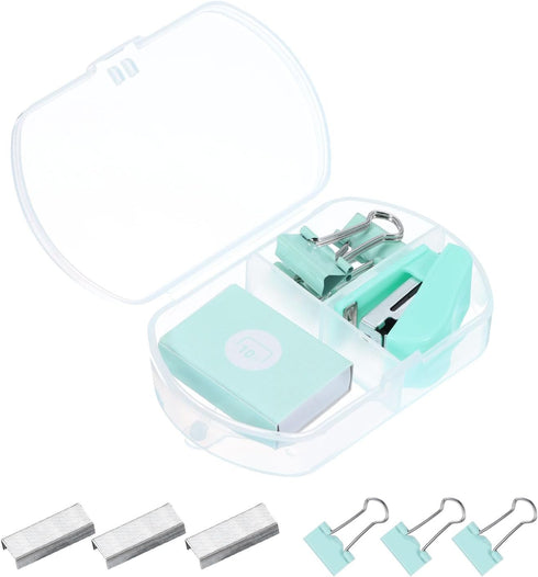 PATIKIL Stapler Set, Metal Portable Desktop Office Accessories No Jams Stapler with 400 Staples 3 Binder Clips for Business, Desk, Home, Classroom...