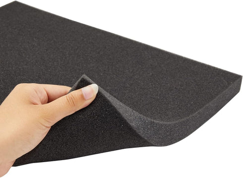Okuna Outpost 2 Pack Black Polyurethane Foam Sheets - 12x12x1.5 Customizable Foam Insert Pads for Padding, Tool Case Cushioning & Crafts...