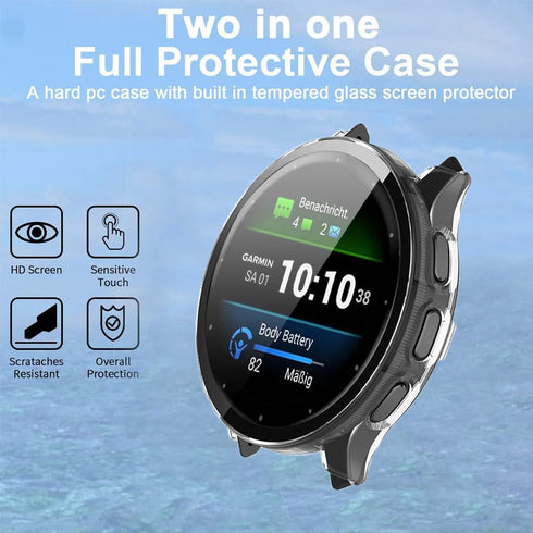 Compatible for Garmin Venu 3S Case, Lamshaw Hard PC Case with Screen Protector Compatible for Venu 3S 41mm / Venu 3 45mm Smartwatch (Venu 3S 41mm,...