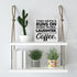Coworker Gift This Office Runs on Hard Work Wooden Box Sign Office Theme Desk Decorative Wooden Sign Office Decor for Desk Table Shelf 5 x 5 Inche...