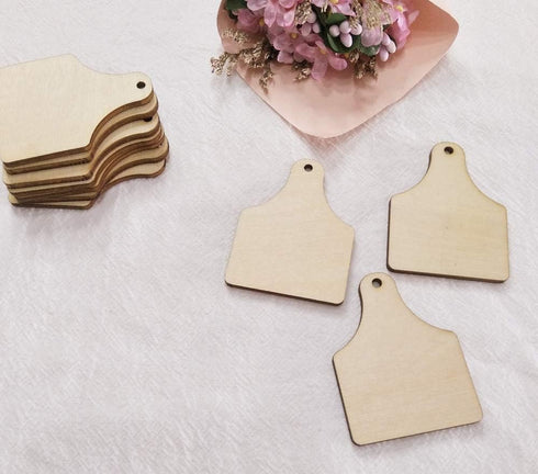 30PCS Cow Tag Natural Wood Earrings Blanks,Wood Jewelry Accessories, DIY Unfinished Wood Shapes (3.0")...