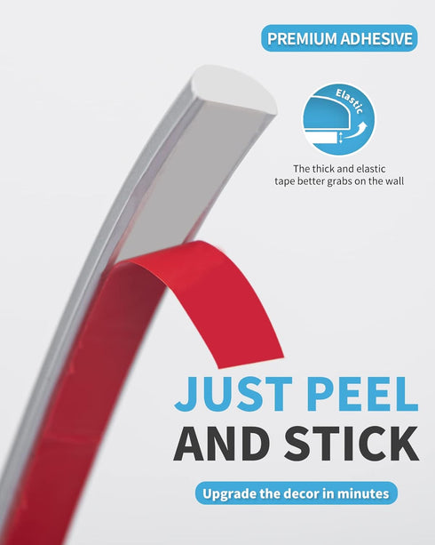Art3d 10 Ft Peel and Stick Trim for Backsplash Tile Edge, Self-Adhesive Liner for Corner Decor in Silver...