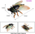 Animal Figures 3 pcs Realistic Plastic Golden Cicada Family Action Model Science Project, Learning Educational Toys, Birthday Gift, Cake Topper fo...
