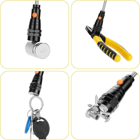 Father's Day Gifts for Dad, MAFEHAN Magnetic Pickup Tool, Telescoping Magnetic 3 LED Flashlight with Extendable Neck up to 22 Inches, Gifts for Me...