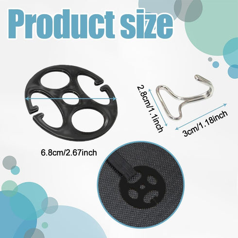 24PCS Car Seat Cover Plum Plate Metal Hooks, 12Pcs Plastic Car Seat Covers Chucks and 12Pcs Metal Hooks Locking Clip Plastic Card Fixed Fastener B...