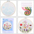 KISSBUTY Full Range of Embroidery Starter Kit with Pattern, Cross Stitch Kit Including Embroidery Fabric with Floral Pattern, Bamboo Embroidery Ho...