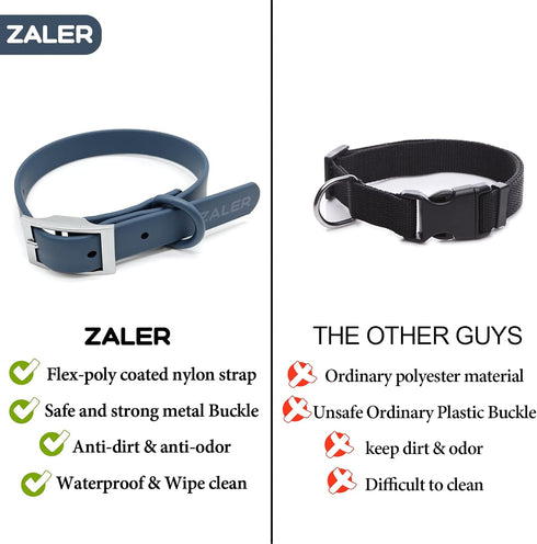 Waterproof Dog Collar, Adjustable Odor Proof Dog Collars Easy to Clean, Soft Comfortable Pet Collars for Large, Medium Small Dogs (XL, Navy Blue, ...