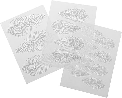Autumn Carpenter Designs Texture Mat Set - Peacock Feathers...
