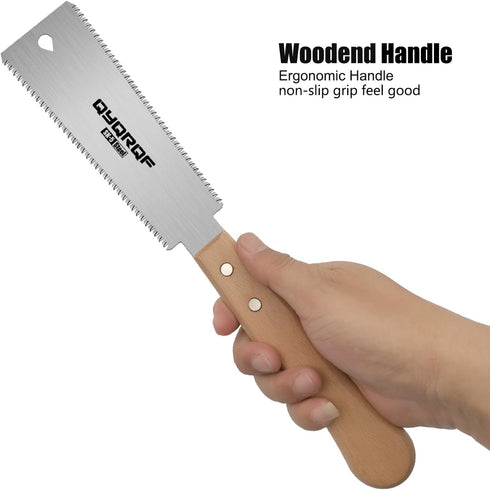 Mini Hand Saw, 6 Inch Japanese Pull Saw with Double Edges 15/17 TPI Flush Cut Saw for Woodworking DIY Projects (style A)...