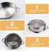 Stainless Steel Steamer Pot 7 Inches Round Cooking Rack Food Steamer Basket Insert for Kitchen Dim Sum Dumplings Bun(18cm)...