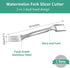 2PCS Watermelon Fork Cutter, 2-in-1 Stainless Steel Cutters, Dual Head Watermelon Slicer Knife, Kitchen Cutter Knife for Family...