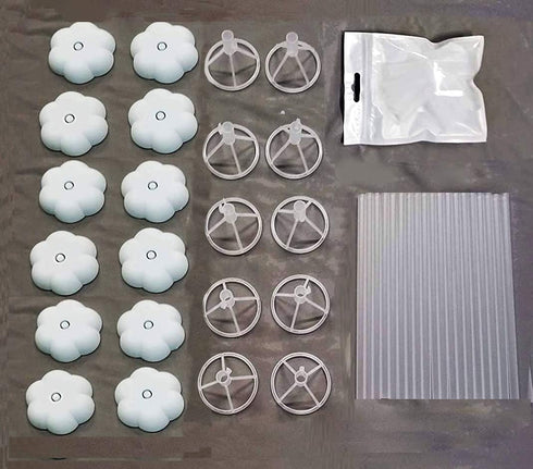 Clear Transparent Balloon Sticks and Stands 10pc set, holders, reusable balloon sticks for table top use with LED Bobo Balloon, for wedding decor,...