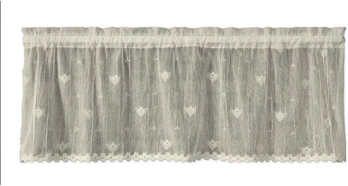 Heritage Lace Bee Valance with Trim, 45 by 15", Ecru,7165E-4515HT...