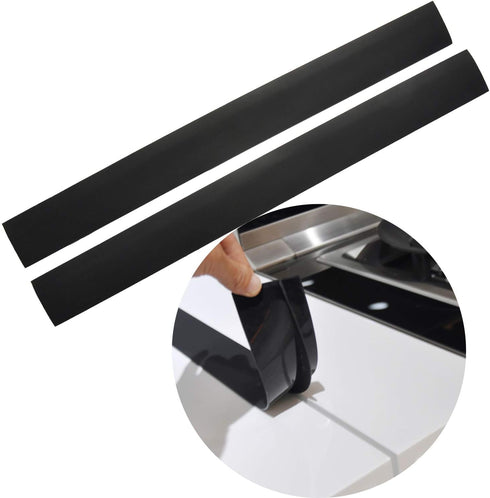Mofason Stove Counter Gap Cover, 2 Pack Kitchen Silicone Oven Gap Filler – 25 Inches Countertop Strips Gap Guard, Easy to Clean (Black)...