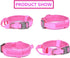 Tactical Dog Collar Military Dog Collar Adjustable Nylon Dog Collar Heavy Duty Metal Buckle with Handle for Dog Training (Pink,XXL)...