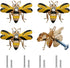 brandname SCRTB 4 Pcs Cute Bee Shaped Cabinet Knobs Cupboard Closet Drawer Wardrobe Door Dresser Insect Handle Home Yellow Decorative Hardware Fur...
