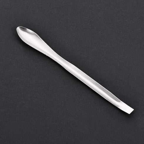 uxcell Micro Scoop 125mm Stainless Steel Reagent Sampling Lab Spoon Spatulas for Laboratory 5Pcs...