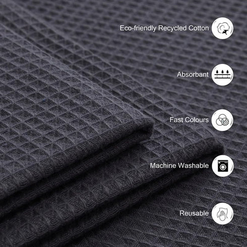 Encasa Dish Towels Cotton 12x12 in Highly Absorbent and Quick-Drying, Use Once and Wash Cleaning, Ultra-Soft Multipurpose Kitchen Dish Cloths | Pa...