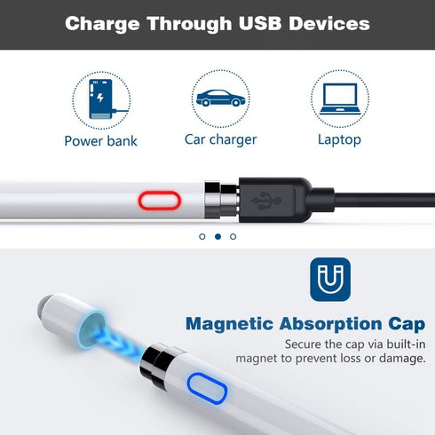 TiMOVO Stylus Pen for iPad 11th/10th/9th/8th/7th Generation, 20Hrs Work Palm Rejection iPad Pen Compatible with iPad Air 11"/13"(M3/M2)/5th/4th, M...