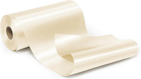 CT CRAFT LLC 6" x 25 Yards Ivory Double Face Satin Cut Edge Fabric Ribbon for Christmas Home Decor Gift Wrapping Crafts Wedding Ceremony Car Bow C...
