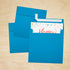 LUXPaper Square Invitation Envelopes | Peel & Press | 6" x 6" | Pool Blue | 80lb. Text | 50 Qty...